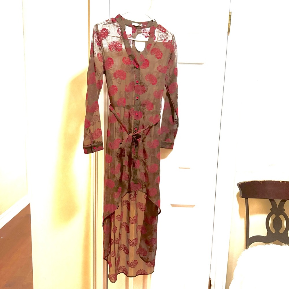 Timing HiLo Whimsigoth Fairygoth sheer Velvet Burnout Dress Small